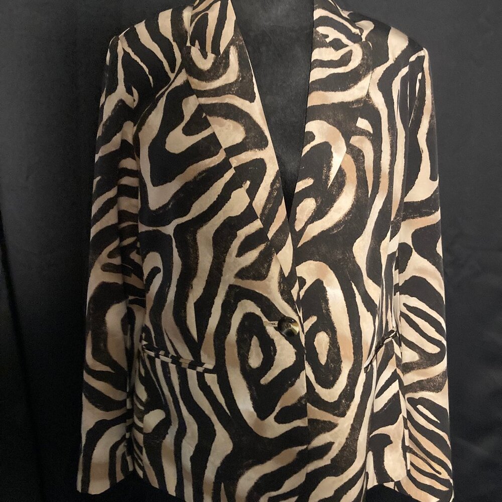Chico's Size 1 Animal Print Jacket
